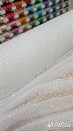 Фатин с лёгким напылением глиттера
