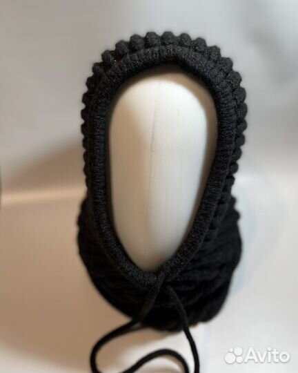 Капор женский вязаный 3 в 1