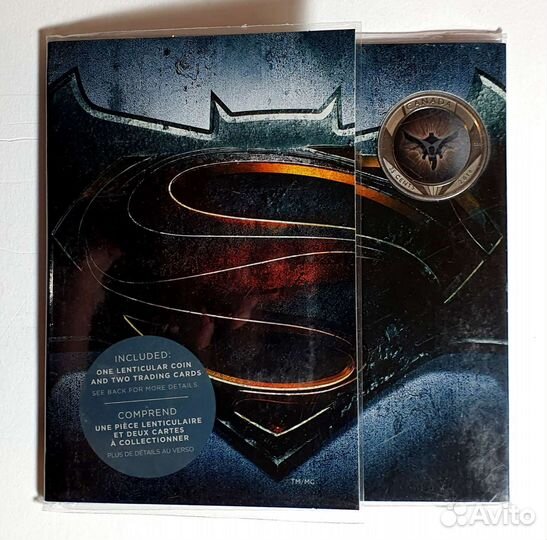 25 Центов 2016 Канада Редкий набор Бэтмен Супермен