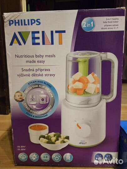 Пароварка блендер philips avent 2 в 1