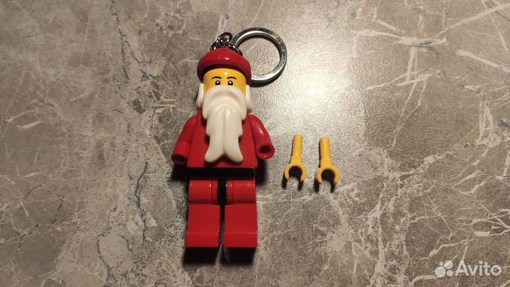 Lego брелок-фонарик Санта-Клаус