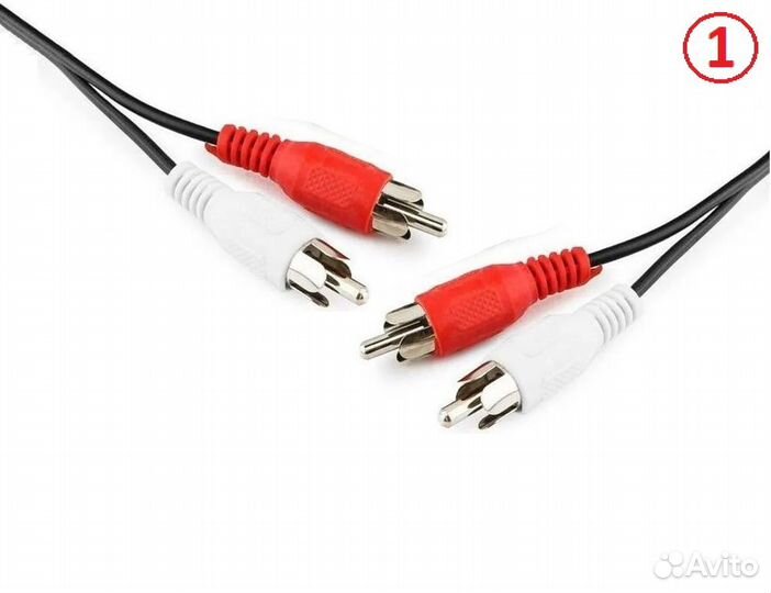 Кабель 2RCA-2RCA. Удлинитель тв штекер - тв гнездо