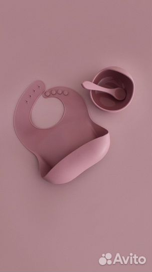 Новое Набор посуды для кормления силиконовый