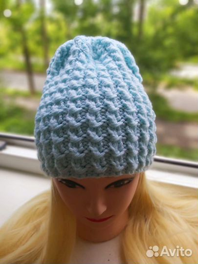 Шапка женская вязаная ручная работа