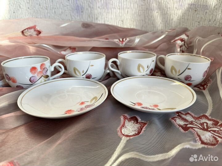 Чайные чашки с блюдцами СССР