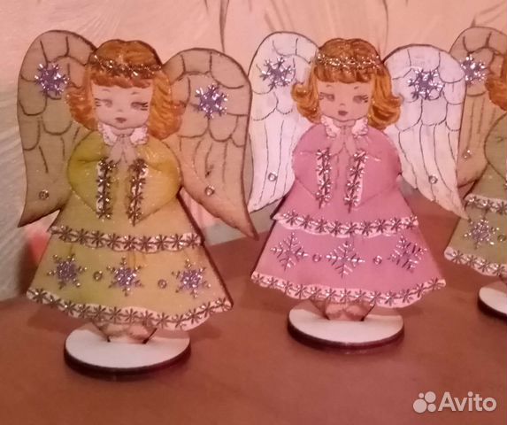 Фигурка ангел ангелочек(дерево)