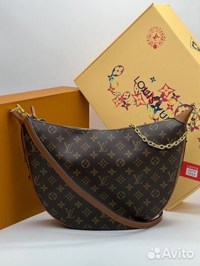 Сумка-хобо Louis Vuitton Loop Monogram, коричневый