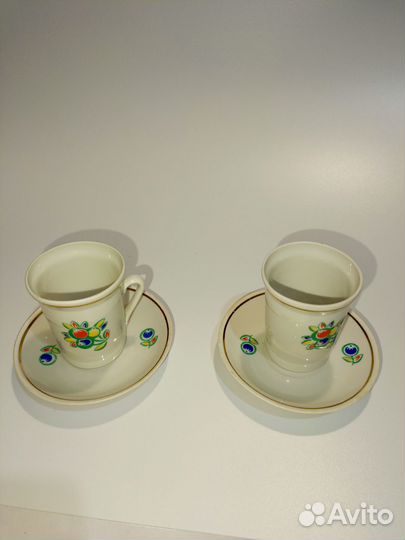 Кружки кофейные и чайные пары СССР 1970г Гфз