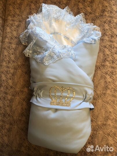 Детский зимний конверт на выписку