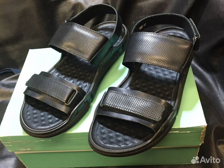 Кожаные шлёпанцы 44-43