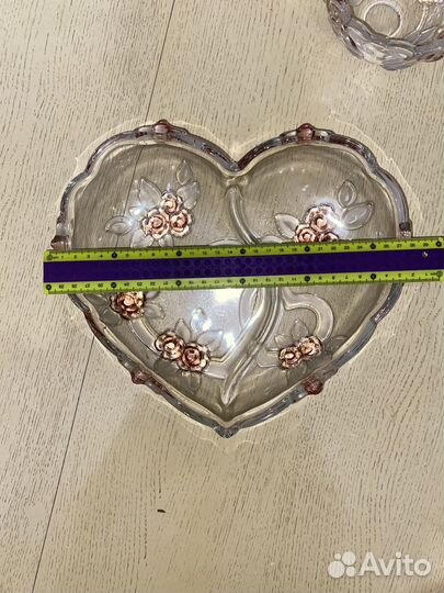 Блюдо и конфетница Walther-Glas Carnem Rose