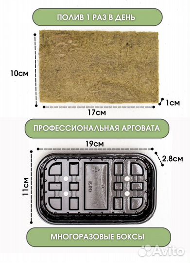 Набор для выращивания микрозелени 10 урожаев