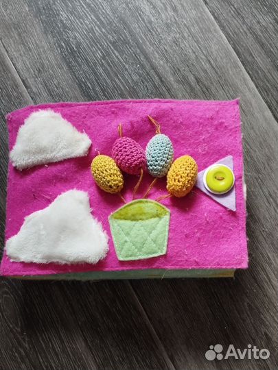 Книжка из фетра, игрушка, развивающая