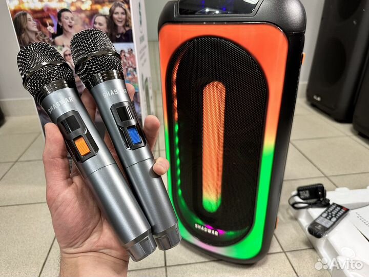 1200 W Портативная колонка bluetooth караоке