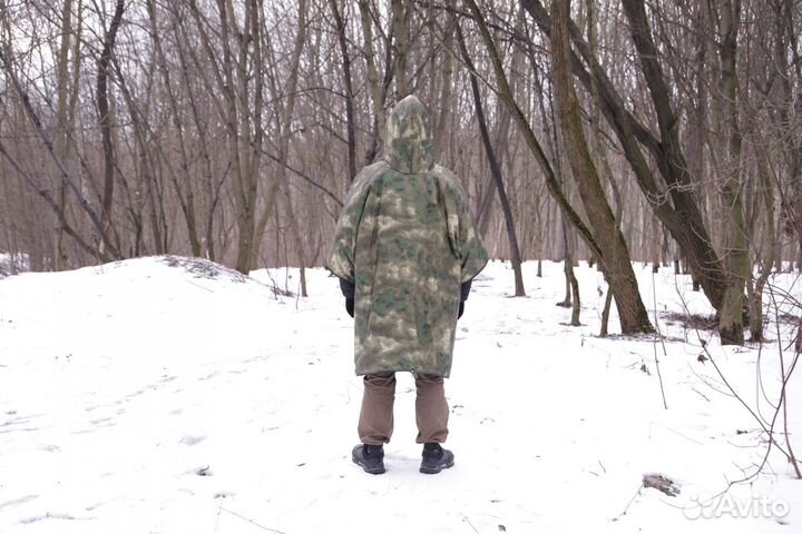 Пончо- спальник дождевик тактический 5в1