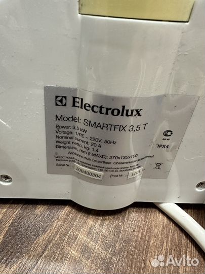 Водонагреватель electrolux smartfix 3,5T