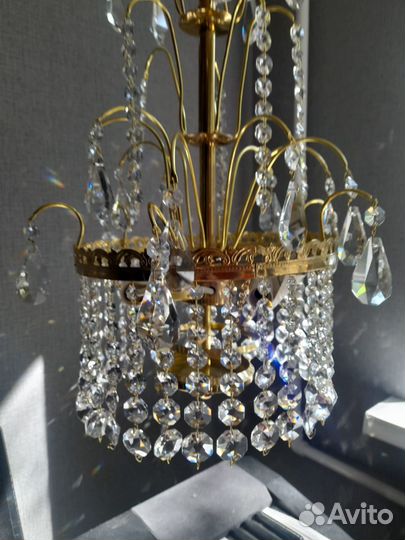 Люстра хрустальная Чехословакия новая