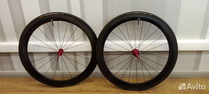 Колеса велосипедные 28, Miche, карбон, трубки