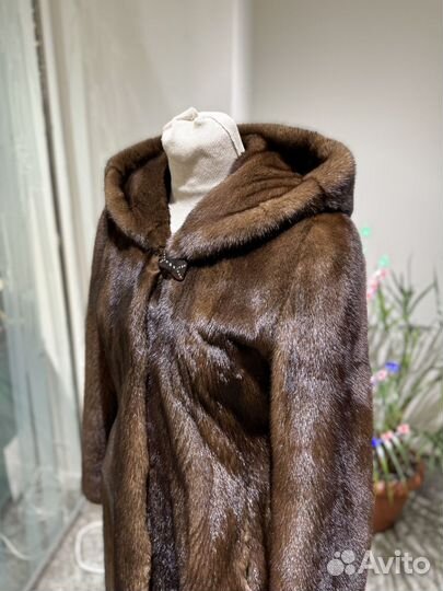 Норковая шуба длинная 44 46 размер