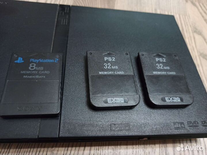 Игровая приставка Sony PS2 Slim (чип) + игры