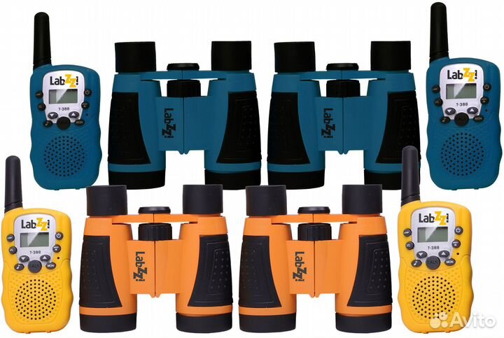 Комплект раций и биноклей Levenhuk LabZZ WTT10 Blu