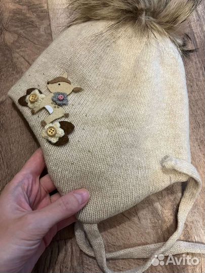 Шапки зимние детские на 2-3 года