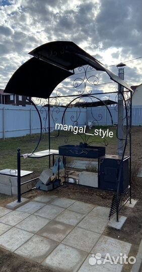 Мангал с крышей