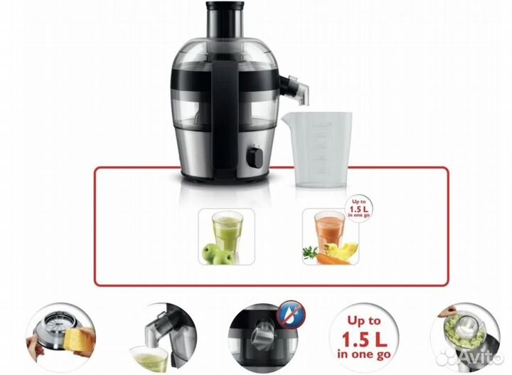 Центробежная соковыжималка Philips HR1836