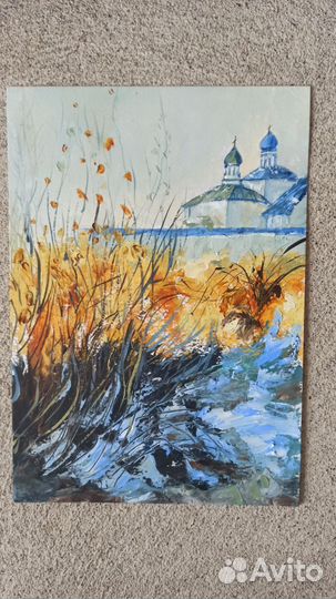 Монастырь, зимний пейзаж, снег