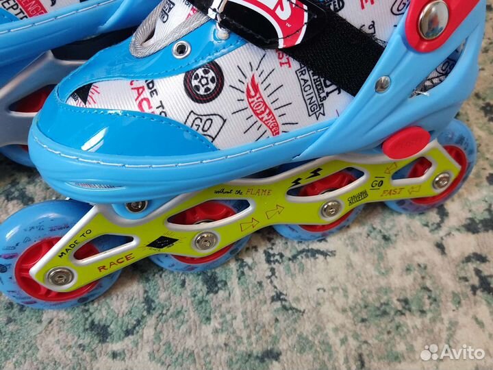 Роликовые коньки детские hot wheels 34-37