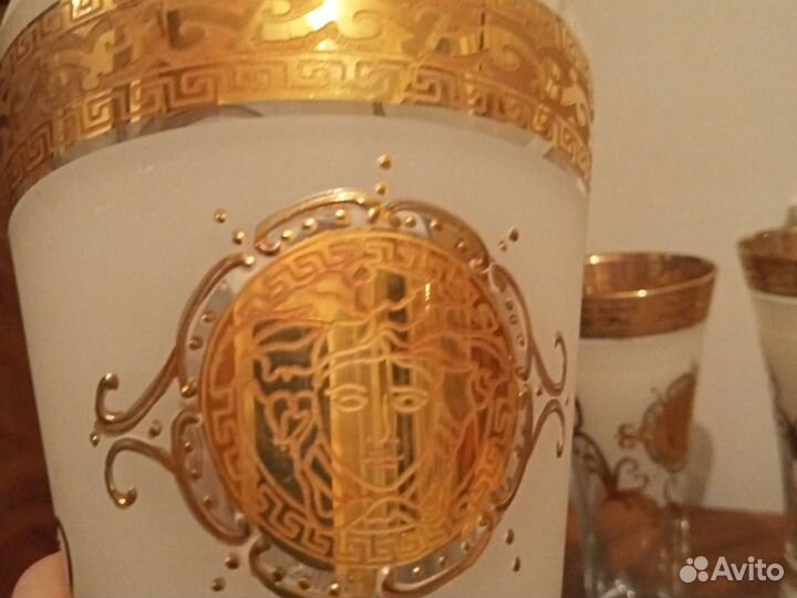 Графин со стаканами богемия