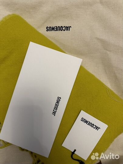 Jacquemus Желтый шерстяной шарф