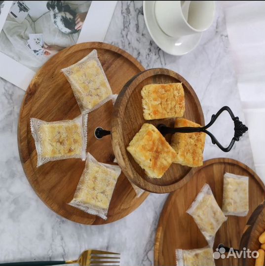 Этажерка для пирожных, фруктов, закусок. Бамбук