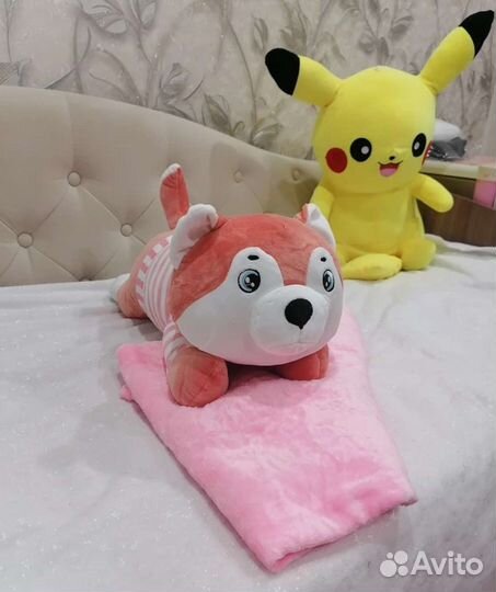 Новая Игрушка Хаски+плед