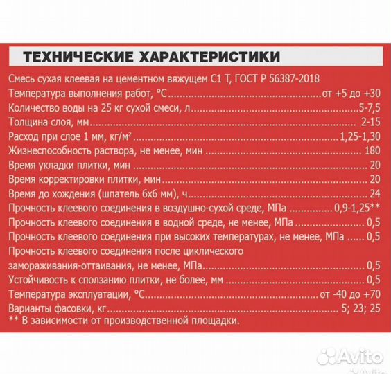 Плиточный клей юнис плюс 25 кг