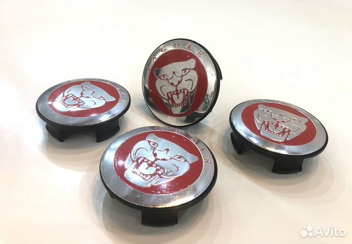 Колпачки на литые диски jaguar 58 mm