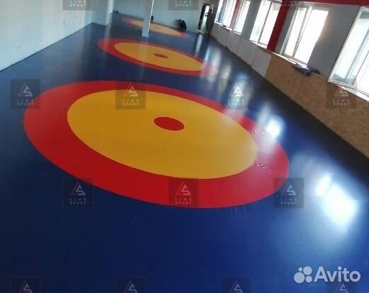 Борцовский ковер 4х4 трехцветный