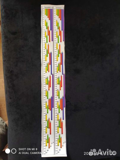 Линейка наклейка 65см. (6 размеров для распила)