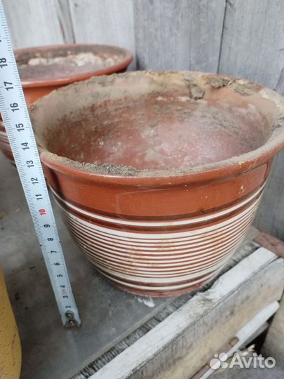 Керамические горшки СССР для цветов много