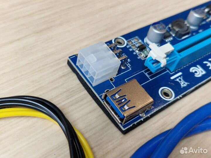 Райзер PCI-E 1x to 16x USB 3.0 riser 6 PIN