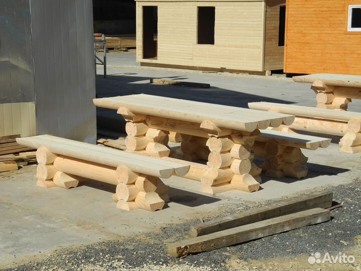 Сруб Дачной мебели из бревна для Бани