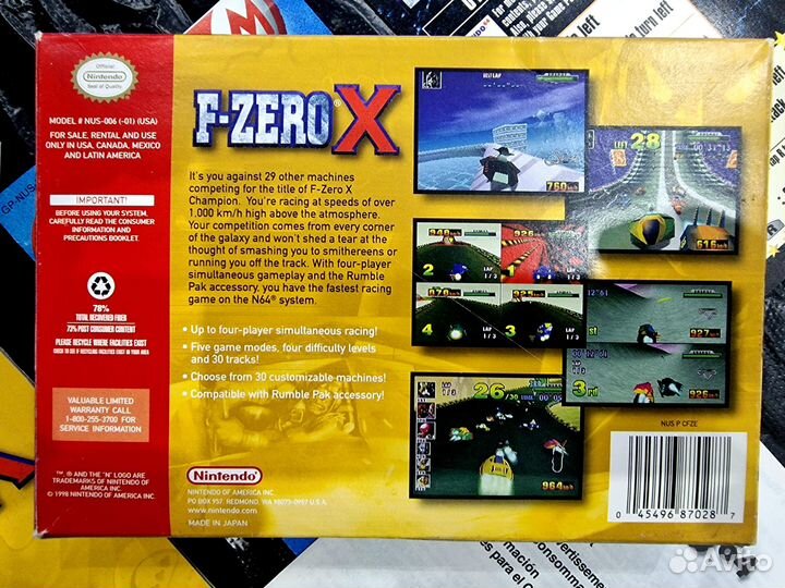 F-zero X для nintendo 64