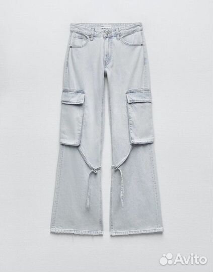 Zara женские джинсы карго