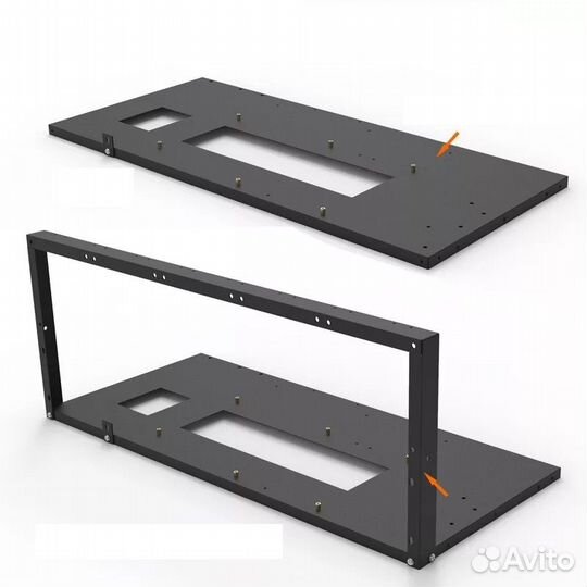 Корпус для майнинг фермы/ 6-8GPU видеокарт/ черный