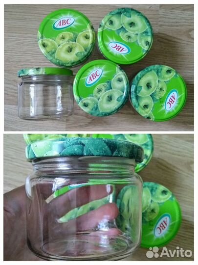 Стеклянные банки с крышками, 125/200/330 мл