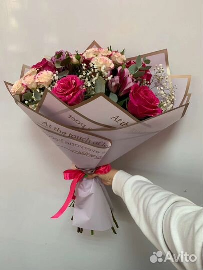 Цветы розы букет