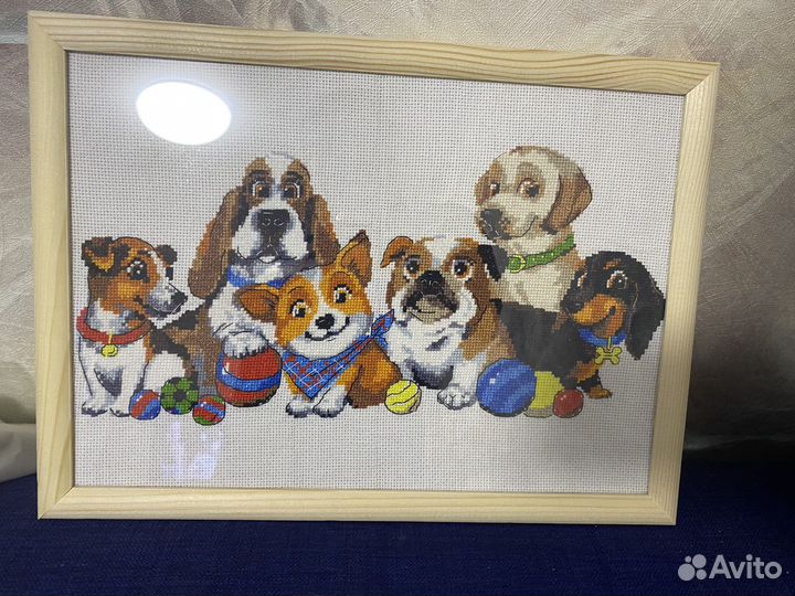 Схема для вышивки и остаток ниток