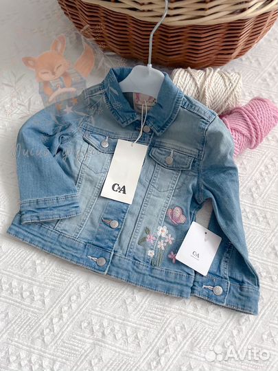 Джинсовая куртка на девочку 80 86