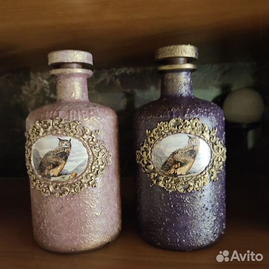 Бутылочки декупажные