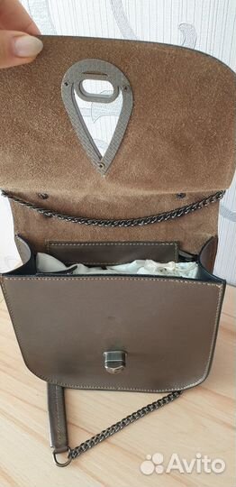 Сумка женская натуральная кожа бу через плечо